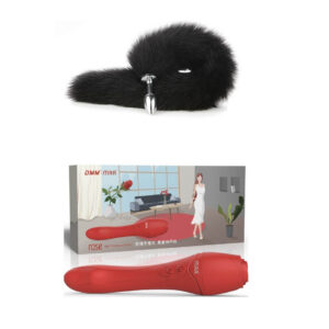 kit Kit vibrador Rose y plug anal cola de zorra