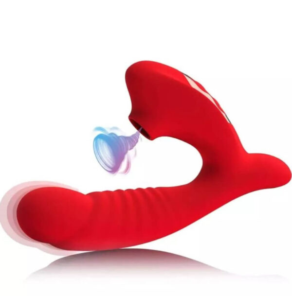 Vibrador succionador 2 en 1 doble funccion