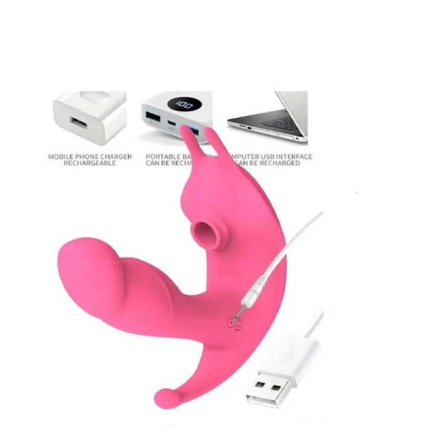 vibrador succionador triple accion Olivia carga USB