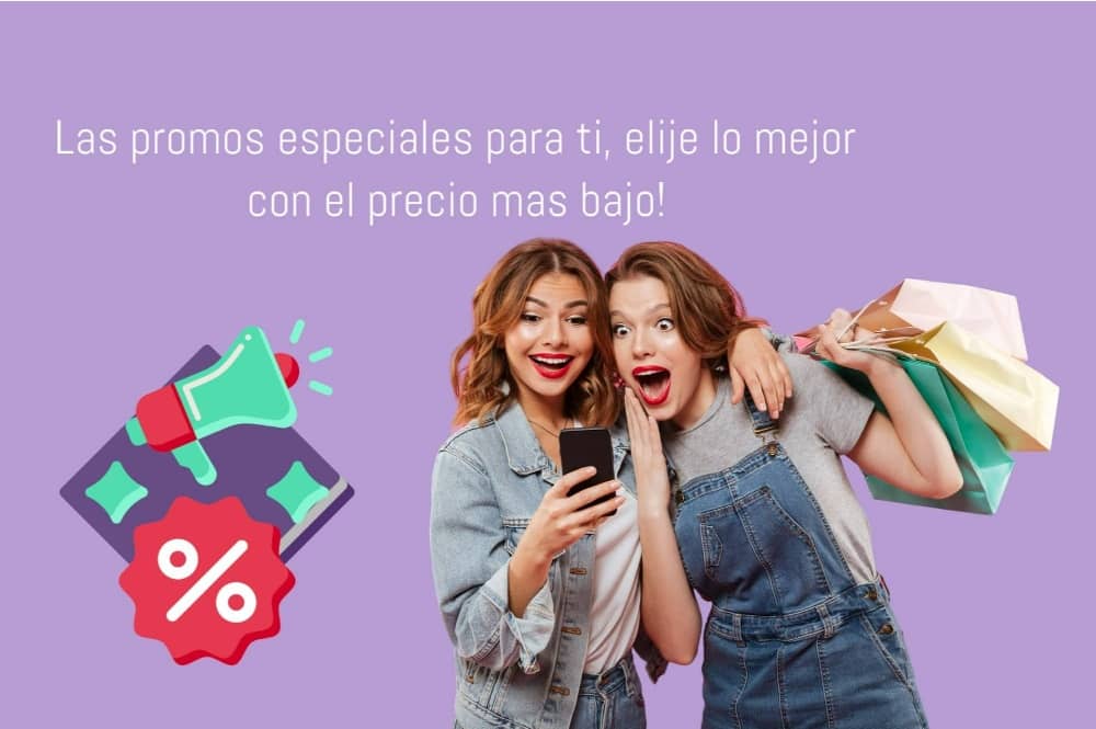 banner promos sales dos muejeres sorprendidas