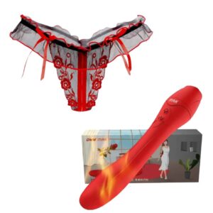 kit vibrador y tanga abierta roja regalo para San Valentin